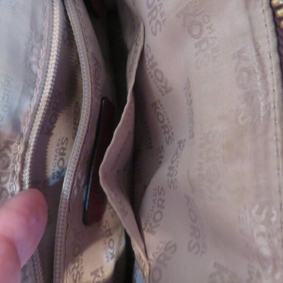 MICHAEL Michael Kors Red Pebble and MK Leather Satchel Crossbody and Wallet Set - Picture 10 of 15